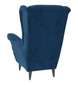 Fauteuil bleu velours