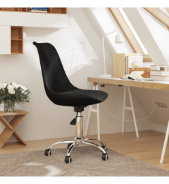 Chaise pivotante de bureau Noir Tissu