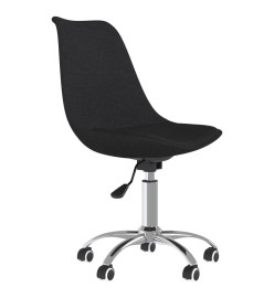 Chaise pivotante de bureau Noir Tissu