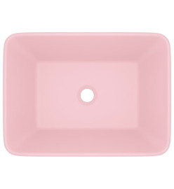 Lavabo de luxe Rose mat 41x30x12 cm Céramique