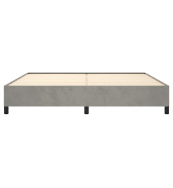 Cadre de lit Gris clair 200x200 cm Velours