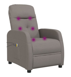 Fauteuil électrique de massage Taupe Tissu