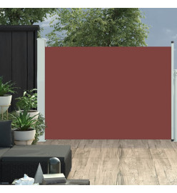 Auvent latéral rétractable de patio 100x500 cm Marron