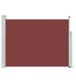 Auvent latéral rétractable de patio 100x500 cm Marron