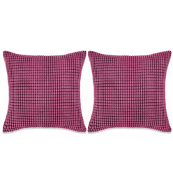 Jeu de coussin 2 pcs Velours 60 x 60 cm Rose