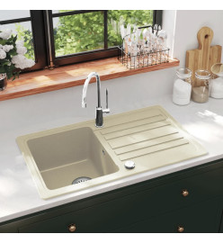 Évier de cuisine Granit Seul lavabo Beige