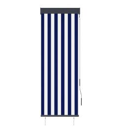 Store roulant d'extérieur 60x250 cm Bleu et blanc