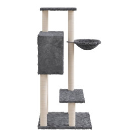 Arbre à chat avec griffoirs en sisal Gris foncé 108,5 cm