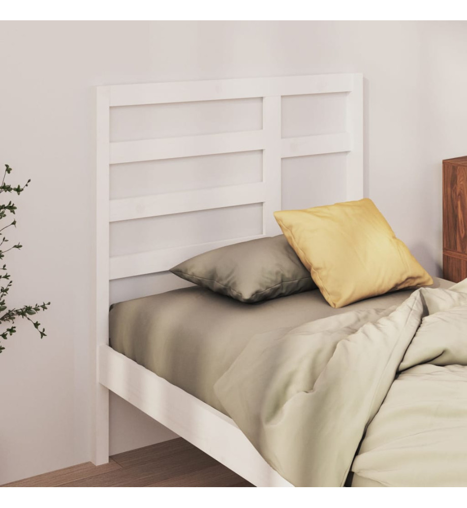 Tête de lit Blanc 106x4x104 cm Bois massif de pin Tête de lit Blanc 106x4x104 cm Bois massif de pin
