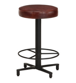 Tabourets de bar lot de 2 52 cm cuir véritable