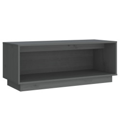 Meuble TV Gris 90x35x35 cm Bois de pin massif