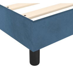 Lit à sommier tapissier avec matelas Bleu foncé 90x200 cm