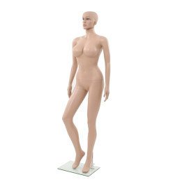 Mannequin femme sexy avec base en verre Beige 180 cm