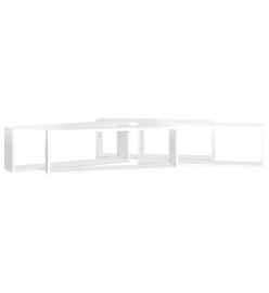 Étagère cube murale 4 pcs Blanc brillant 80x15x26,5cm Aggloméré