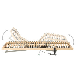 Sommier à lattes électrique avec 28 lattes 7 zones 100x200 cm