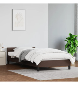 Cadre de lit avec tête de lit Marron 100x200 cm Similicuir