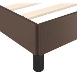Cadre de lit avec tête de lit Marron 100x200 cm Similicuir