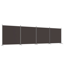 Cloison de séparation 4 panneaux Marron 698x180 cm Tissu