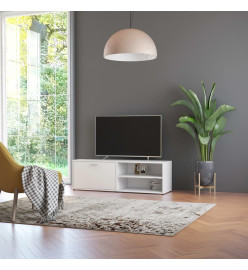 Meuble TV Blanc 120x34x37 cm Bois d'ingénierie