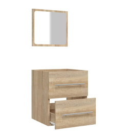 Armoire de salle de bain avec miroir Chêne Sonoma 41x38,5x48 cm