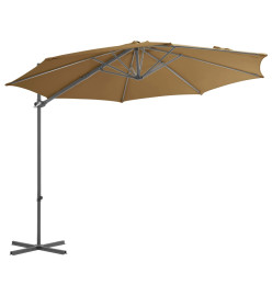 Parasol avec base portable Taupe