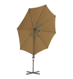 Parasol avec base portable Taupe