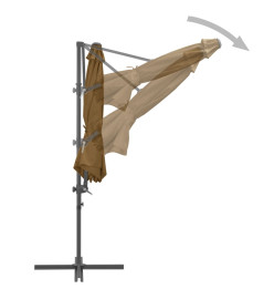 Parasol avec base portable Taupe