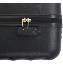 Valise rigide 3 pcs Noir ABS