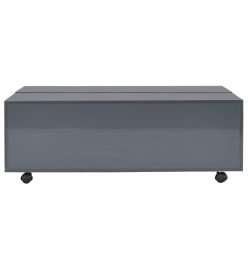 Table basse Gris brillant 100 x 100 x 35 cm