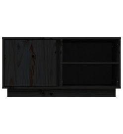 Meuble TV Noir 80x35x40,5 cm Bois de pin massif