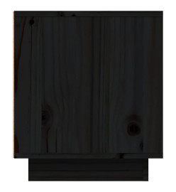 Meuble TV Noir 80x35x40,5 cm Bois de pin massif