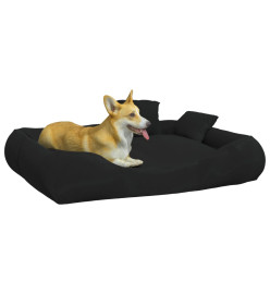 Coussin avec oreillers pour chien Noir 89x75x19 cm Tissu Oxford