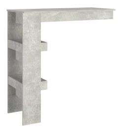 Table de bar murale Gris Béton 102x45x103,5cm Bois d'ingénierie