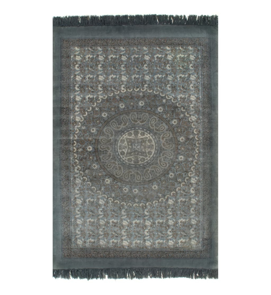 Tapis Kilim Coton 120 x 180 cm avec motif Gris