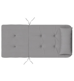 Coussins de chaise adirondack lot de 2 gris tissu oxford