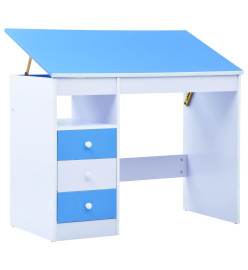 Bureau pour enfants Inclinable Bleu et blanc