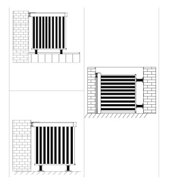 Auvent latéral de balcon multifonctionnel 150 x 200 cm Gris