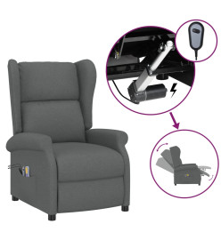 Fauteuil de massage électrique à oreilles gris foncé Tissu