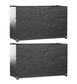 Housses salon de jardin 2pcs 8œillets 125x55x75cm rectangulaire