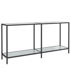 Table console Blanc 160x35x75,5 cm Verre trempé