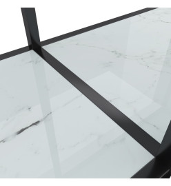 Table console Blanc 160x35x75,5 cm Verre trempé