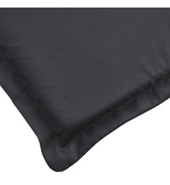 Coussin de chaise longue noir 180x60x3 cm tissu oxford