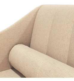 Chaise longue avec traversin crème tissu