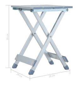 Tabouret de camping Aluminium 28x26x39 cm