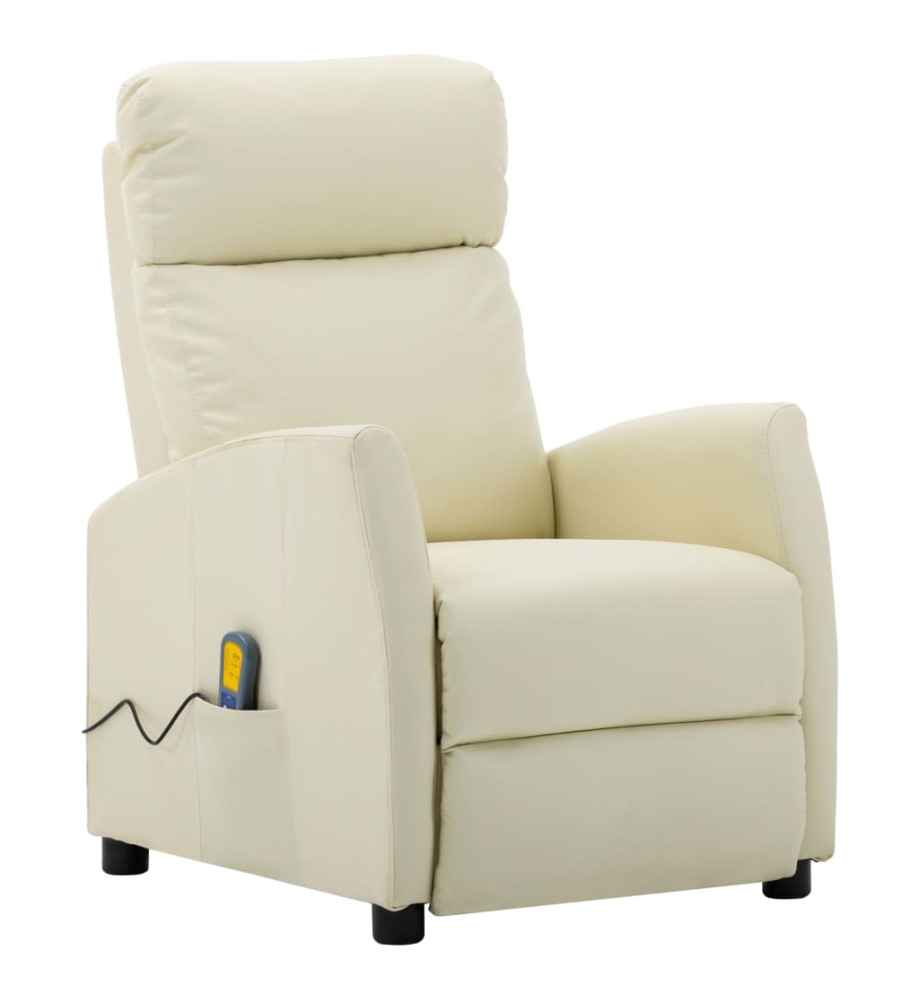 Fauteuil de massage Crème Similicuir