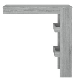 Table bar murale Sonoma gris 102x45x103,5 cm Bois d'ingénierie