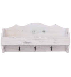 Porte-manteau mural Blanc 50x10x23 cm Bois