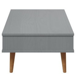 Table basse MOLDE Gris 100x55x31 cm Bois de pin massif