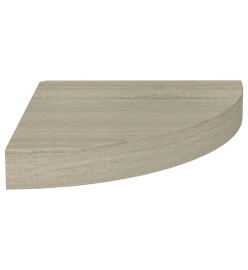 Étagère d'angle flottante Chêne 25x25x3,8 cm MDF