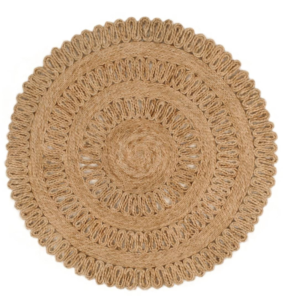 Tapis Jute tressé à la main 90 cm Rond